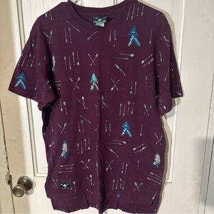 Lifted Research Group Shirt Men's Purple Arrows/Arrowheads T-Shirt Size M